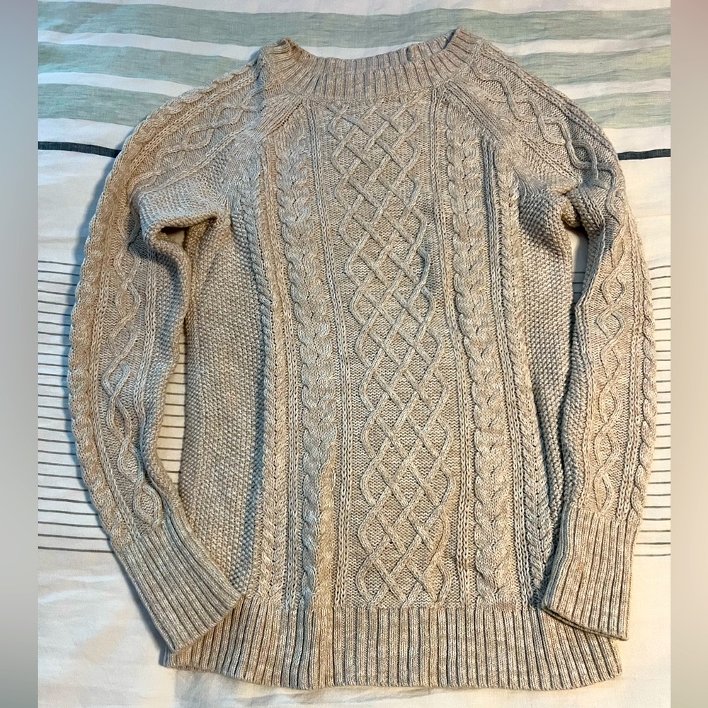 Oatmeal colored classic sweater